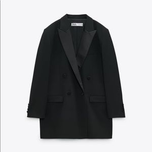 Zara Tonal Double Breasted Blazer